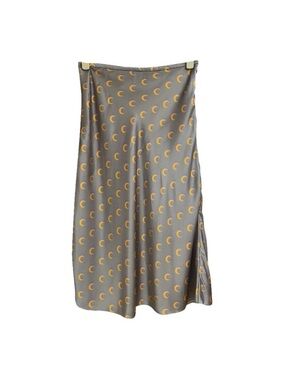 Authentic Marine Serre Grey Skirt with Yellow Crescent Print
